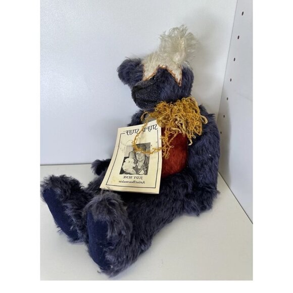 Vtg 9Os Judy Senk Artist Bear Star Collectible English Mohair jointed Teddy Bear - Picture 6 of 15